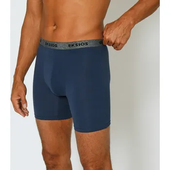 Pánské oblečení Sada 2 dlouhých boxerek s pružným pasem černá+modrošedá 125/132