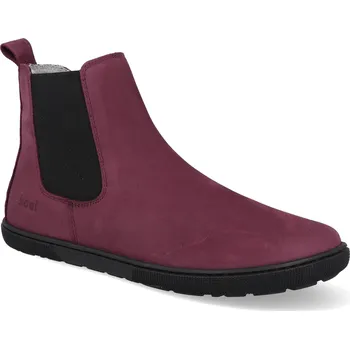 Dámské kozačky Barefoot kozačky Koel - Filas Merino chelsea bordo vínové Velikost: 36