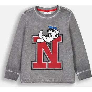 Dívčí tričko Coccodrillo dětské tričko šedé bavlna velikost 116