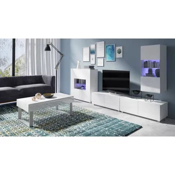 Obývací stěna GIB Obývací stěna Calabrini 23 LED osvětlení: Včetně LED osvětlení, HORNÍ SKŘÍŇKY: Černá, DOLNÍ SKŘÍŇKY: Dub zlatý