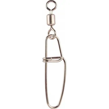 Obratlík s karabinkou Mustad DemonLink Power s pojistkou, nerezová ocel