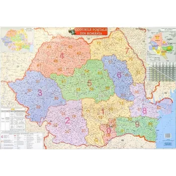 Rumunsko spediční - nástěnná mapa 140 x 100 cm laminovaná s 2 lištami