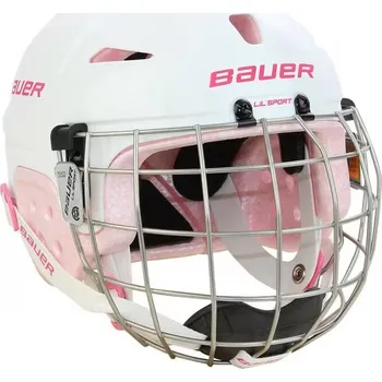 Hokejová helma Helma BAUER LIL´SPORT Combo Yth (48-54 cm) Růžová