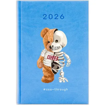 Kalendář Knižkový kalendář 2026 A5 FunnyCase modrý