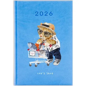 Kalendář Knižkový kalendář 2026 A5 FunnyCase modrý
