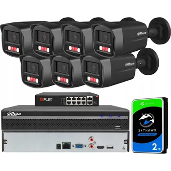 Bezpečnostní kamera Monitorovací sada Dahua s 8 kamerami 4MPX DAHUA IR+LED 40m Dual 2TB