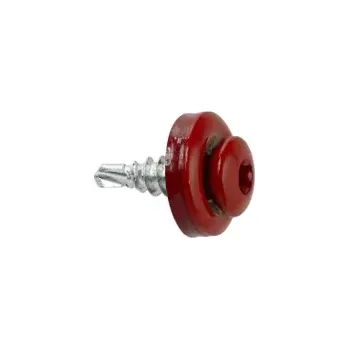 Šroub Samořezný střešní farmářský šroub KLIMAS 4,8 x 19 TX20 3011 červenohnědý s podložkou EPDM (250 ks/bal)