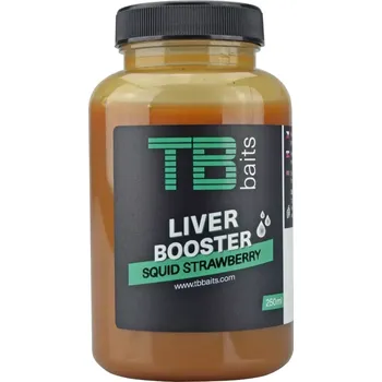 Návnadové aroma TB Baits Liver Booster Squid Strawberry - 250 ml