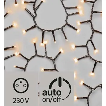 Vánoční dekorace LED vánoční řetěz HROZEN, vnější, 4 m, 200 LED, jantarová, časovač