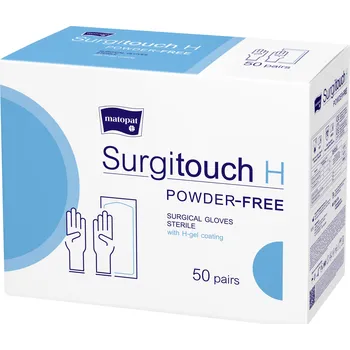 Vyšetřovací rukavice Matopat Surgitouch latexové rukavice nepudrované velikost 8 sterilní, 100 ks/50 párů