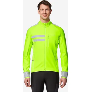 Cyklistická bunda VAN RYSEL Pánská zimní cyklistická bunda Endurance EN17353 2XL ŽLUTÁ
