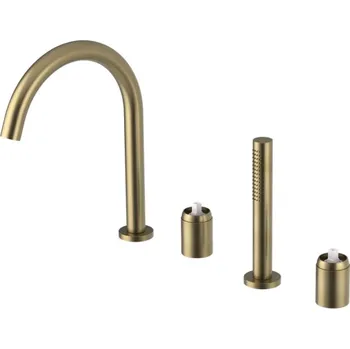 ULTRAMIX tělo čtyřprvkové baterie na okraj vany, zlato mat UT052G-1