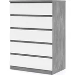 Falco Komoda Simplicity 231 beton/bílý lesk