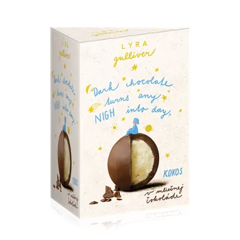 Čokoláda Lyra chocolate Lyra Gulliver s kokosovou náplní 100 g