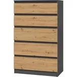 Falco Komoda Malvína M5 antracit/dub artisan