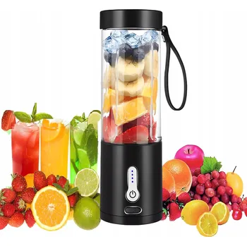 Přenosný mini elektrický odšťavňovač, cestovní mixér 4000mAh 530ml