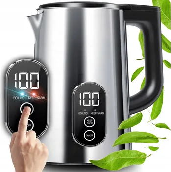 Rychlovarná konvice Rychlovarná konvice RETOO ER1243 1800 W, 1,8 l, stříbrná/šedá