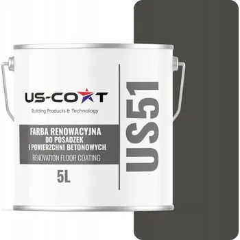 barva na zeď Barva barva US-Coat na betonu šedá RAL7022 matná 5 l
