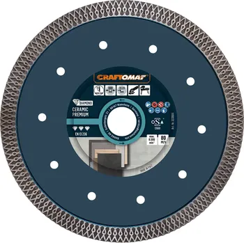 Řezný kotouč Craftomat Diamantový řezný kotouč Ceramic Premium, ø 180 × 1 × 22,23 mm, 8500 ot./min. 6680011