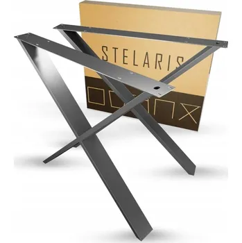 Stolová podnož Nohy ke stolu, sada 2 ks DN-974B X-SHAPE, výška 730 mm, STELARIS, černá matná, loft