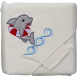 Froté ručník - Scarlett delfín s kapucí - béžová