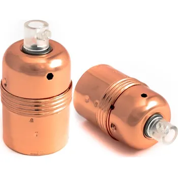 Objímka na žárovku Objímka žárovky E27 měděné barvy, kovová