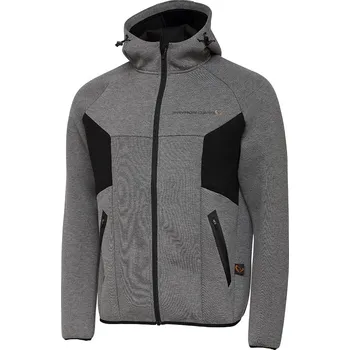 Pánská mikina Savage Gear Mikina Tec Foam Zip Hoodie Dark Grey Melange Velikost: L