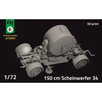 Plastikový model 1/72 150 cm Scheinwerfer 34