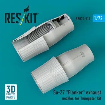 Plastikový model 1/72 Su-27 'Flanker' exh.nozzles (TRUMP)