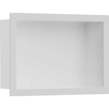 Koupelnový nábytek CERANO - Zápustná polička/nika s okrajem do obkladu - bílá matná - 30x20x10 cm