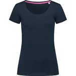 Stedman Tričko s hlubokým výstřihem a úzkým žebrovaným límcem Barva: Modrá střední, Velikost: M S9120