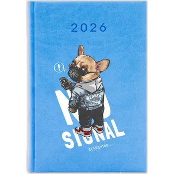 Kalendář Knižkový kalendář 2026 A5 FunnyCase modrý