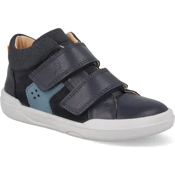 Dětská sportovní obuv Barefoot dětské kotníkové boty Superfit - Superfree navy modré Velikost: 28