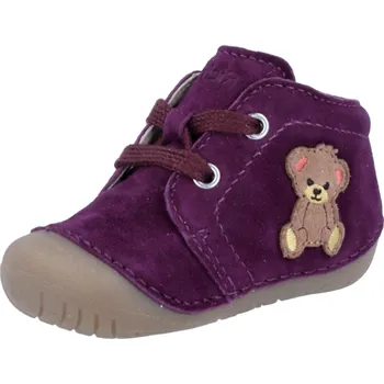 Dívčí obuv Dětské celoroční boty/capáčky Richter, vínové s medvídkem | Botonozka.cz Velikost: 20