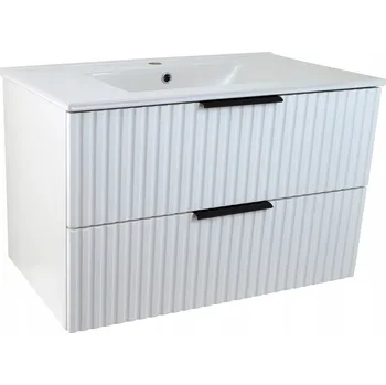 Koupelnový nábytek Koupelnová skříňka s keramickým umyvadlem Tina W 80 bílá