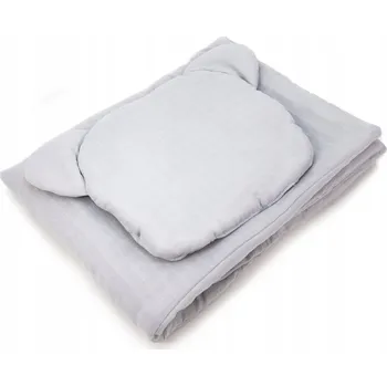 Dětská deka Kerstin MUŠELÍNOVÁ DEKA 50 X 75 cm + POLŠTÁŘEK MEDVÍDEK