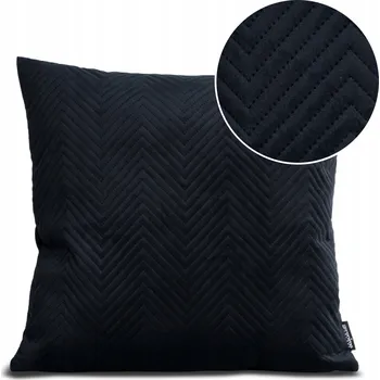 Polštář Polštář do obývacího pokoje Dekorativní 50x50 Velvet Prošívaná Cikcak Černá