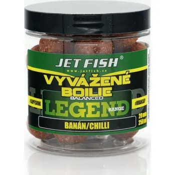 Boilies Jet Fish Vyvážené Boilie Legend Range Banán Chilli 250 ml Průměr: 20 mm