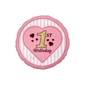 Balónek Fóliový balónek ROCEK růžový NAROZENINY 18"