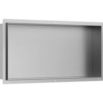 Drátěná police CERANO - Zápustná polička/nika do obkladu - nerezová - 60x30x10 cm