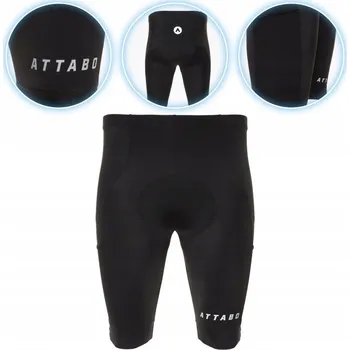 Pánské kraťasy Kraťasy cyklistické kraťasy ATTABO Kiro černá L ANATOMICKÁ PĚNOVÁ VLOŽKA