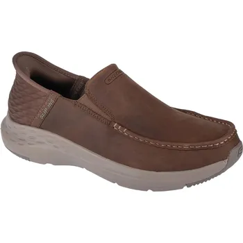 Pánská obuv Hnědé pánské slip-on tenisky Skechers Parson - Oswin 204866-DSRT Velikost: 43