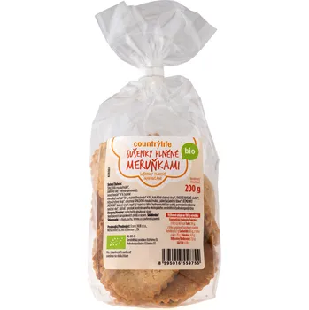 Sušenky plněné meruňkami 200 g BIO COUNTRY LIFE