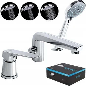 Vodovodní baterie Stojánková vanová baterie TOGA pro 3 otvory na okraj vany s sprchou