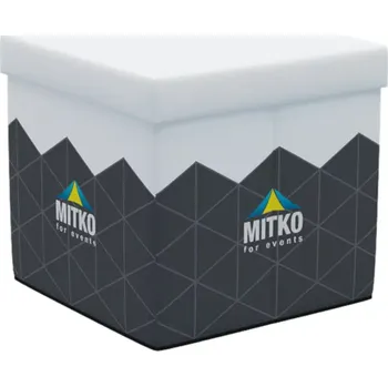 Sedací pytel Skládací sedací kostka Origami 50 cm s celopotiskem: Polyester