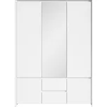 Black Red White KASPIAN šatní skříň SZF5D2S bílá/bílá matná