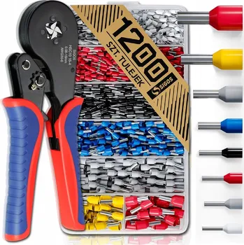 Lisovací kleště SIGOS + 1200 izolovaných dutinek 0,08 mm2 - 16 mm2