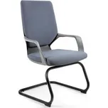 Unique Kancelářská židle Apollo Skid Barevné provedení: černá + látka BL417 tmavě šedá W-909B-BL417