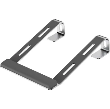 M8 hliníkový stojánek se silikonovou zápěstní opěrkou pro MacBook - stříbrný