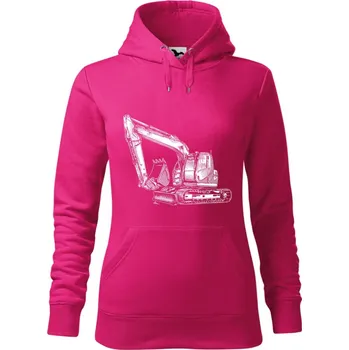 Dámská mikina Mikina - Minibagr Barva: Purpurová (40), Velikost: L, Střih: Dámské